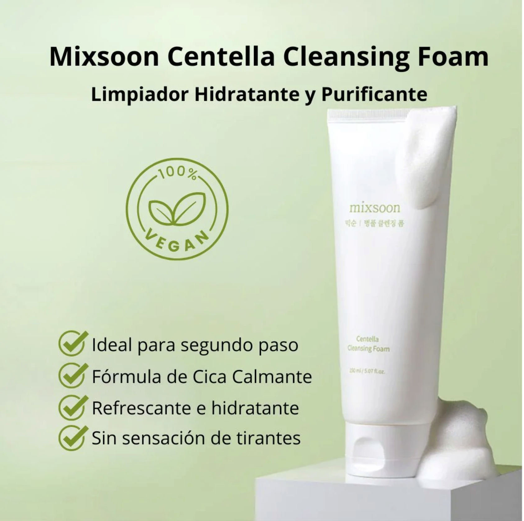 Mixsoon Limpiador “Centella Cleansing Foam” 150ml