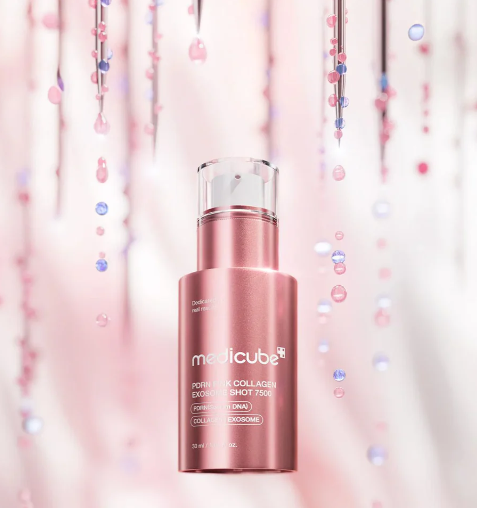 MEDICUBE PDRN Pink Collagen Exosome Shot Ampoule 7500 – Serum con Espículas 30ml